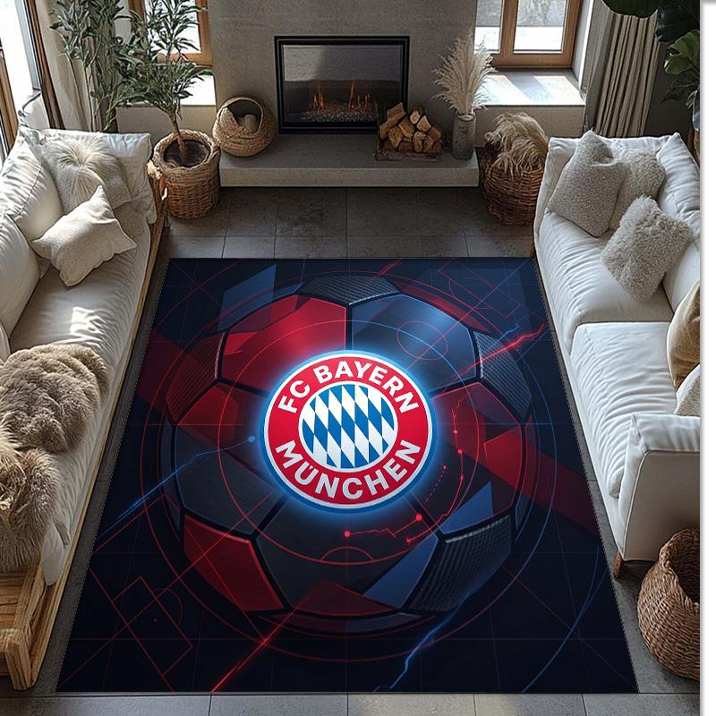 Bayern Munich Printed Flannel Area Rug Non Slip Soft Polyester Floor Carpet Indoor Decor Mat for Bedroom Living Room Sofa Game Room Home Decoration