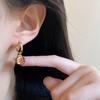 1 Pair of Elegant and Luxurious Pomegranate Shaped Hanging Earrings, Simple and Able, Suitable for Various Occasions