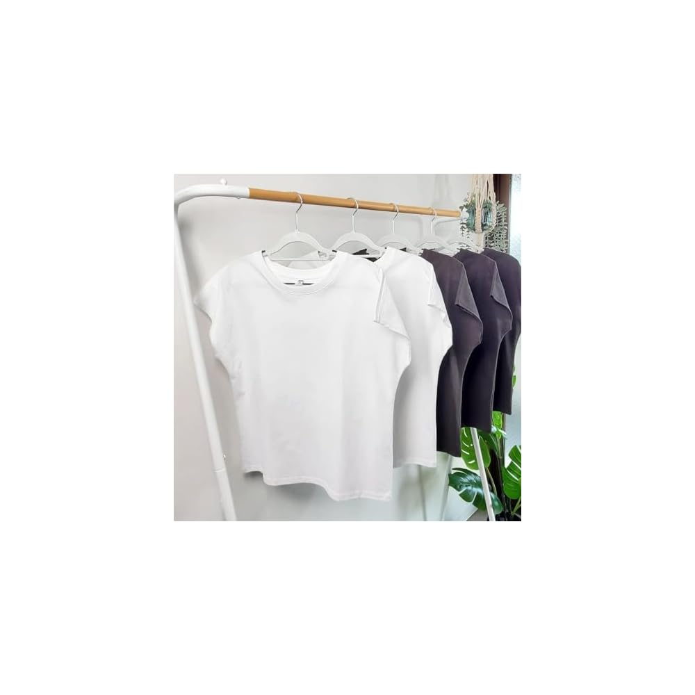 Shinko Hanger Shirt Hangers, Rubber Coating, 42cm Wide, Clothes Hangers, Prevents Clothes from