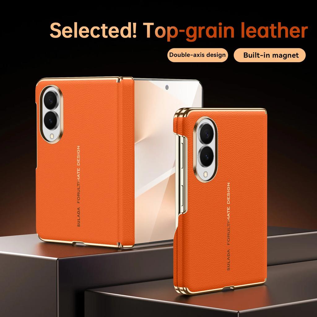 Luxury Matte Leather Case for Samsung Galaxy Z Fold 8 Wide - Ultra-Thin Magnetic Wireless Charging Shockproof Skin-Friendly Cove