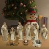 1Set Christmas Nativity Set, Includes Holy Family, Three Kings,Ox,Sheep,Resin Statue Figurines Home Decor, Decorative Figures