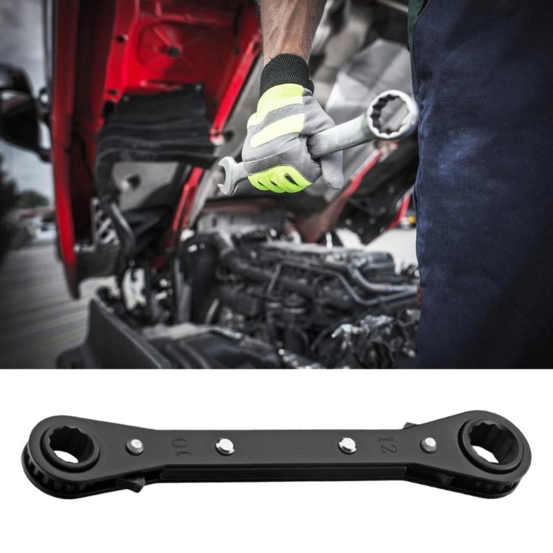 Ratcheting Wrench Set Double Head Two Direction 6-21mm Rust Resistant Electroplated Tool Suitable for Automotive Repair