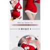 Xianyi Christmas Dress Slim Tube Top Dress Velvet Sexy Live Streaming Host Set Cosplay New Year Performance Suit S24