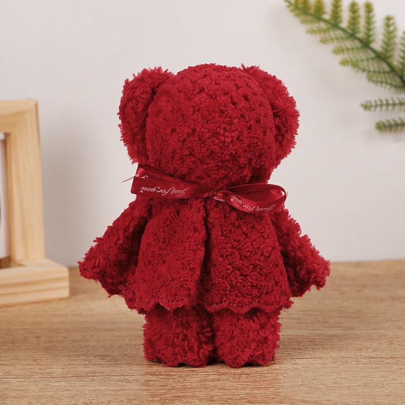 1-20Pcs Coralsilk Bear Towel Gift for Wedding Valentine's Day Baby Shower Kids Birthday Party Favors Christmas Easter Decoration