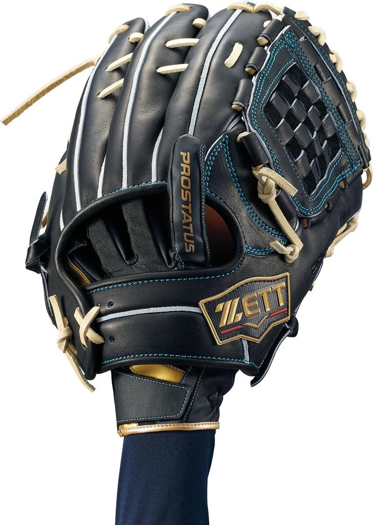 ZETT Baseball Defensive Pro Einzel Allgemein Schwarz x Gold LHS BG23012C Handschuhe, Status, Hand, Verwendung, (1982),