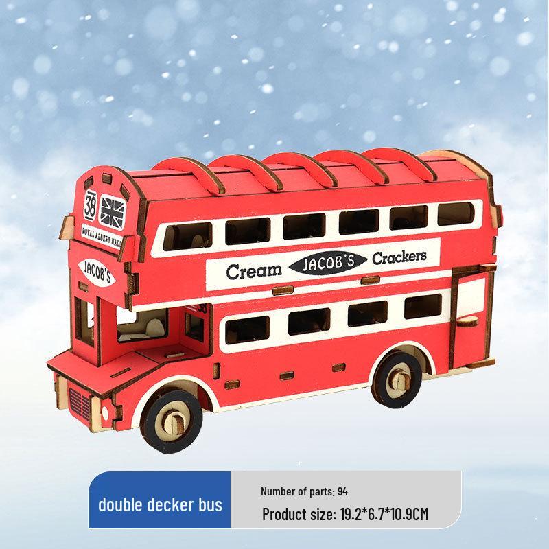 Wooden 3D Military Puzzle Model - Educational DIY Toy for Boys