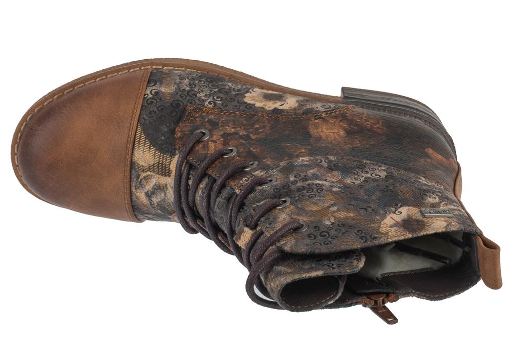 RIEKER Booties, Womens Multicolour Lace-up Shoes