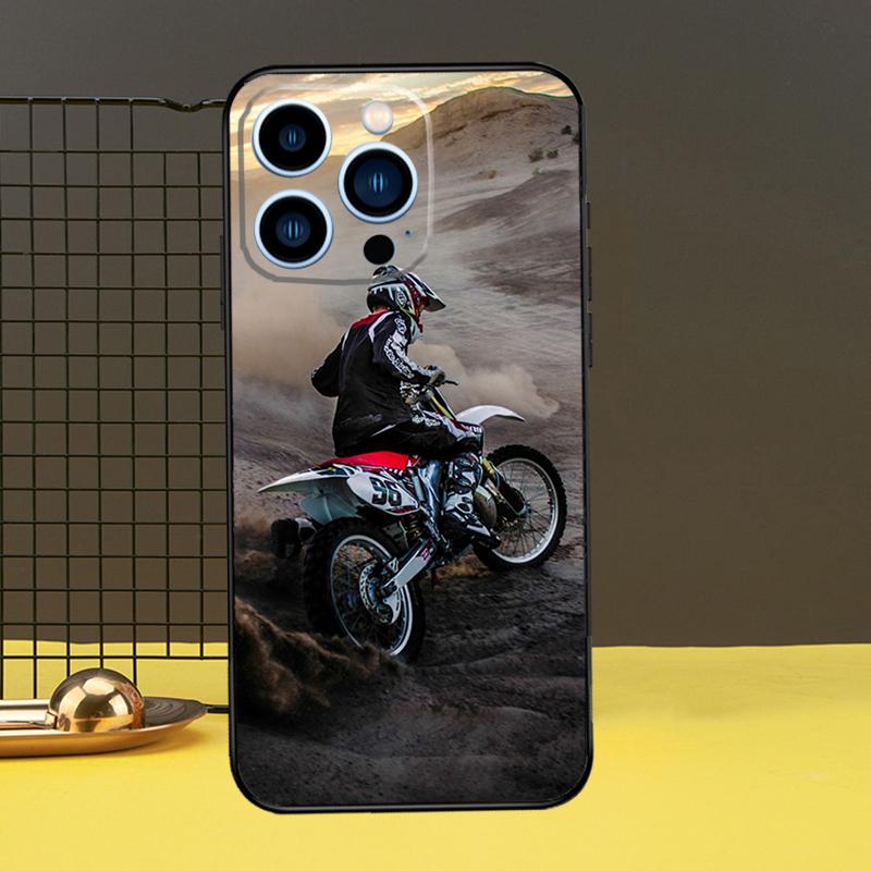 Moto Cross Motorcycle Sport Phone Case For iPhone 13 12 14 11 16 15 Pro Max Plus Mini 7 8 X XR XS Max Cover