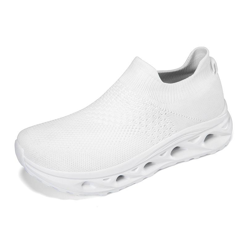 Wide head wide last socks shoes women's shoes autumn new casual sports shoes couple knitted lightweight running shoes big