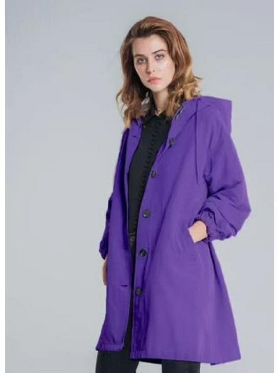 "Japanese & Korean Style Women's Autumn Windbreaker - Long Casual Jacket"