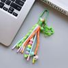 1Pc Cute Dopamine Colorful Beaded Phone Case Lanyard Girls Pencil Bag Makeup Pouch Backpack Deco Buckle Pendant Keychain Rope