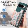 For Google Pixel 10 Pro XL Leather Phone Cover with RFID Blocking Zipper Card Bag Kickstand
