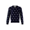 Cashmere Sweaters Men's Dark Blue Crew Neck Moderate 655104-XKB3T4037