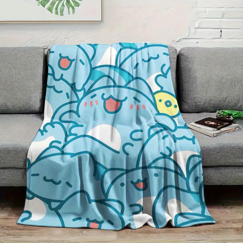 1Pc BugcatCapoo Print Flannel Blanket, High Quality Comfortable for All Seasons, Home Decor, Warmth and Comfort, Perfect for Christmas Gifts
