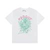 Foreign Trade Meichao Sp5der555555 Spider Web Printing Summer Loose Trend Men's and Women's Couples Short Sleeve T-Shirt Summer