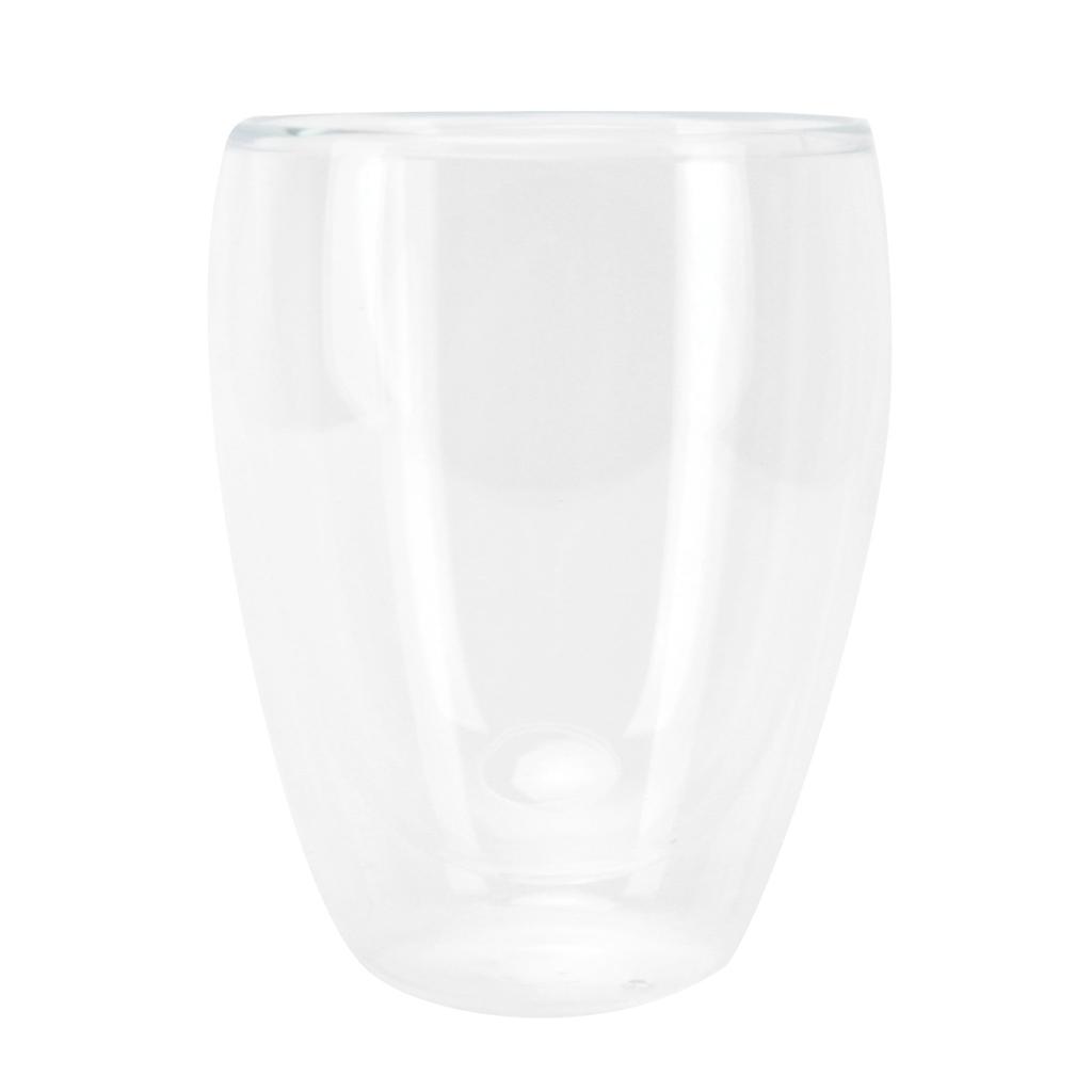 Dvouvrstvý průhledný hrnek na mléko Válcový žáruvzdorný hrnek na kávu na nápoje Domácí(350 ml )