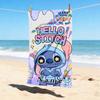 Custom Name Love Stitch Stylish Digital Printing Beach Towel Quick‑Drying Absorbent Blanket for Beach Pool Gym Travel