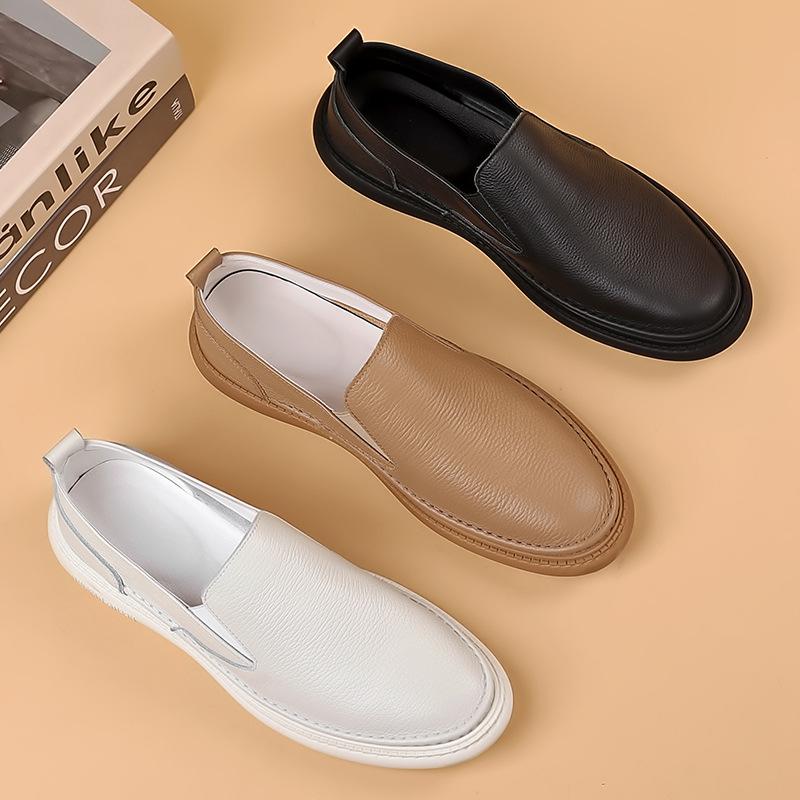 Summer new men's leather shoes leather breathable men's shoes casual men's shoes single shoes shoes