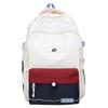 Men Color Contrast Backpack Women Large Capacity Couple Travel Backpack Student Schoolbag