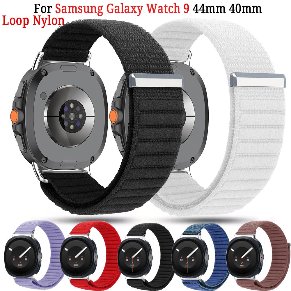 Loop Nylon Watchband For Samsung Galaxy Watch 9 44mm 40mm Strap For Samsung Watch8 Classic 46mm Replacement Braid Canvas Band