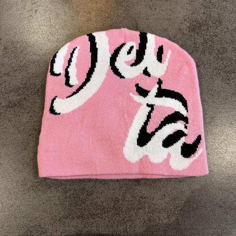 Knitted Alphabet Jacquard Hat Neutral Warm Hat For Street Casual Wear Daily