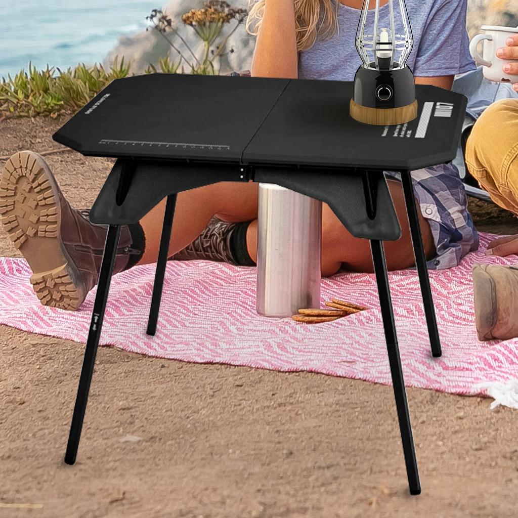 UltralightDual Purpose Table Outdoor Camping Portable Table Folding ABS Desktop And Aluminum Stand
