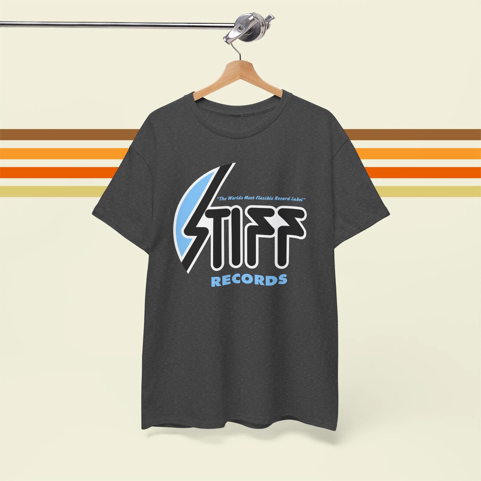Stiff Records Vintage 80 s Vinyl Record Label Premium Unisex T-Shirt 4XL