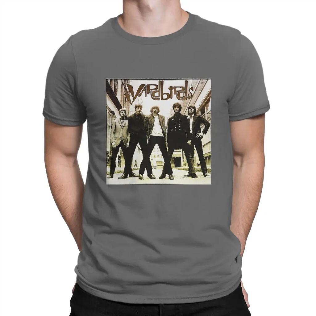 Funny 60s British Blues Rock Group T-Shirts for Men Round Neck  Cotton T Shirt The Yardbirds Short Sleeve Tees