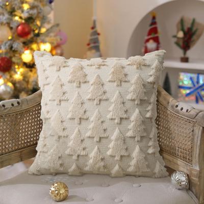 Christmas Pillowcase Festive Decorative Pillow Cover With Christmas Tree Bells Santa Claus