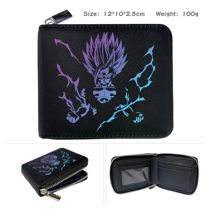 Cartoon Anime Dragon Ball Goku Vegeta Portable Folding Wallet Short Coin Purse