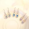 925 Sterling Silver New Women's Fashion Jewelry High Quality Crystal Zircon Hooked Heart-shaped Long Earrings