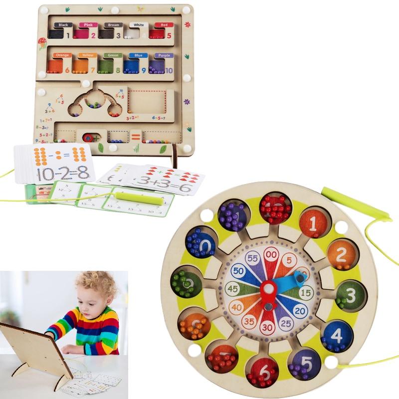 Wooden Educational Toy For 5-year-olds Colorful Magnetic Maze For Two Players Great Brain Exercise!