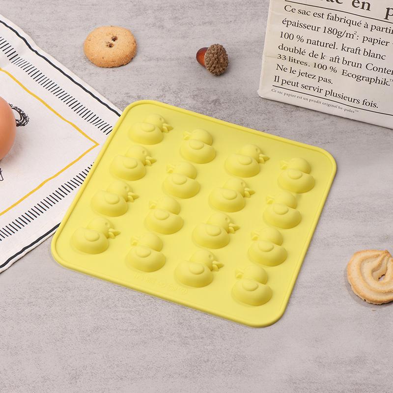 

16Cavity Cute Duckling Silicone Mold Diy Chocolate Biscuit Jelly Candy Mold Animal Cake Decor Frozen Ice Tray Mold жёлтый