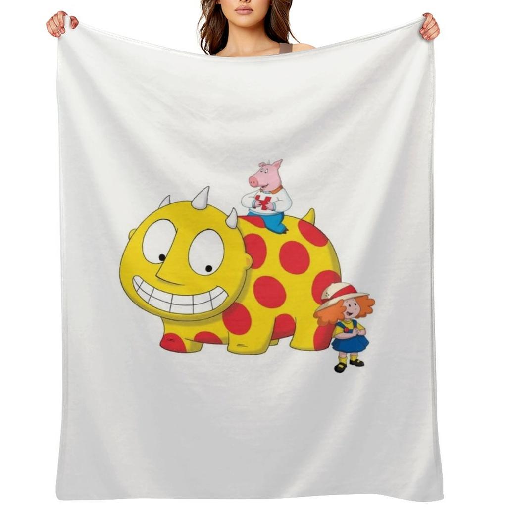 Maggie and the Ferocious Throw Blanket Wednesday Manga Soft Plaid Comforter Blankets