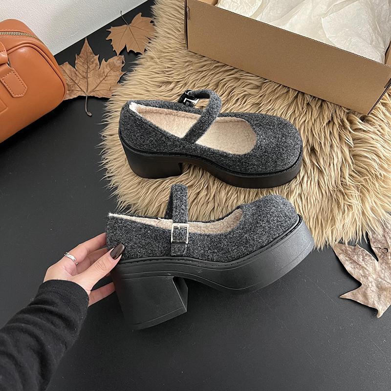 

Жіночі лофери Lucyever Весна 2025 Британський стиль Безшовні туфлі на платформі Мері Джейн Жіноче японське взуття JK Уніформа Лоліта Жіноче взуття 39 темно-сірий колір