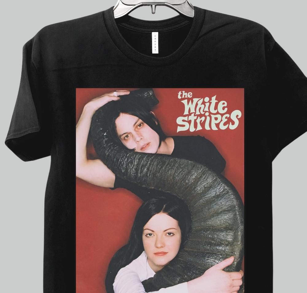 Коллекция The White Stripes Группа Подарок Для Фаната Черная Футболка QT1437 Унисекс Футболка S