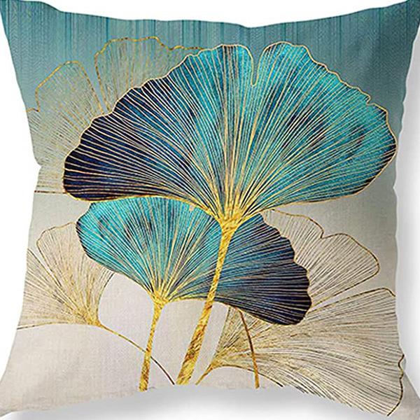 Retro American Plant Floral Print Linen Pillow Case Living Room Sofa Car Pillow Cushion