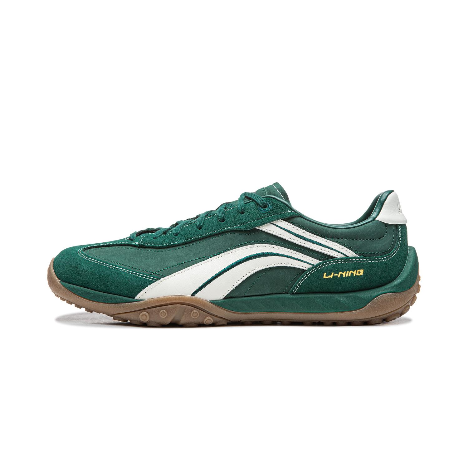Li Ning Film Stream Cushioning Abrasion Resistant Balance Lightweight Low top Casual Shoes Unisex Green AGCW002-3 36
