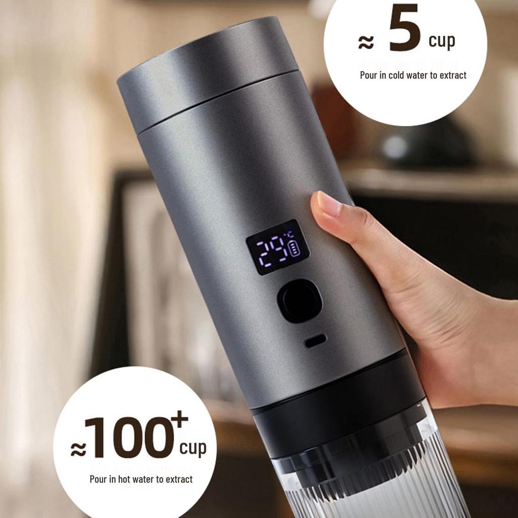 Portable Heatable Espresso Capsule Coffee Maker for Outdoor Use
