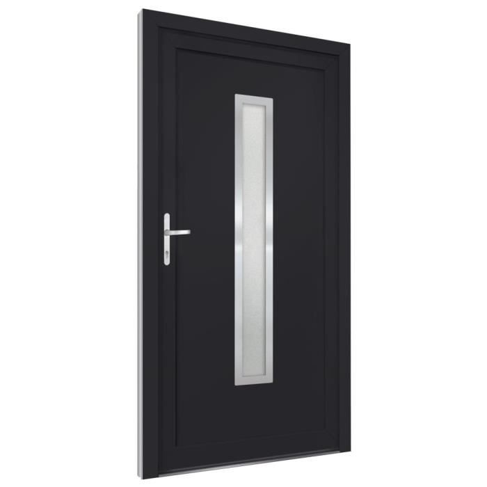 VidaXL Porte d'entrée anthracite 108x208 cm PVC 3187902
