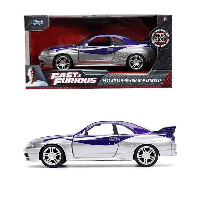 JADA Diecast Model Car FF 1995 Nissan Skyline GT-R 1:32 The Fast and the Furious JD32587 серебряный