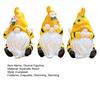 3 Pcs Spring Garden Gnome Figurines Hear See Speak No Evil Flower Gnome Statue Small Resin Dwarf Table Ornament for Porch Garden Yard Home Desk Decor