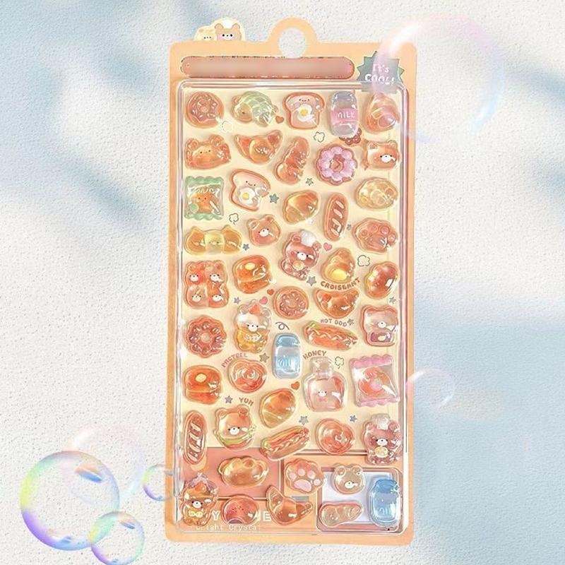 2 listy/šarže 3D reliéfní roztomilý zvířecí samolepka DIY telefon deník psací potřeby dekorace party hra odměna rekvizita roztomilý karnevalový dárek ZYF