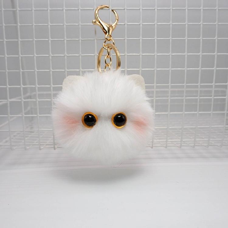 Cartoon Cat Bag Pendant Lovely Fluff Stuffed Keychains Cute Plush Ball Ornaments