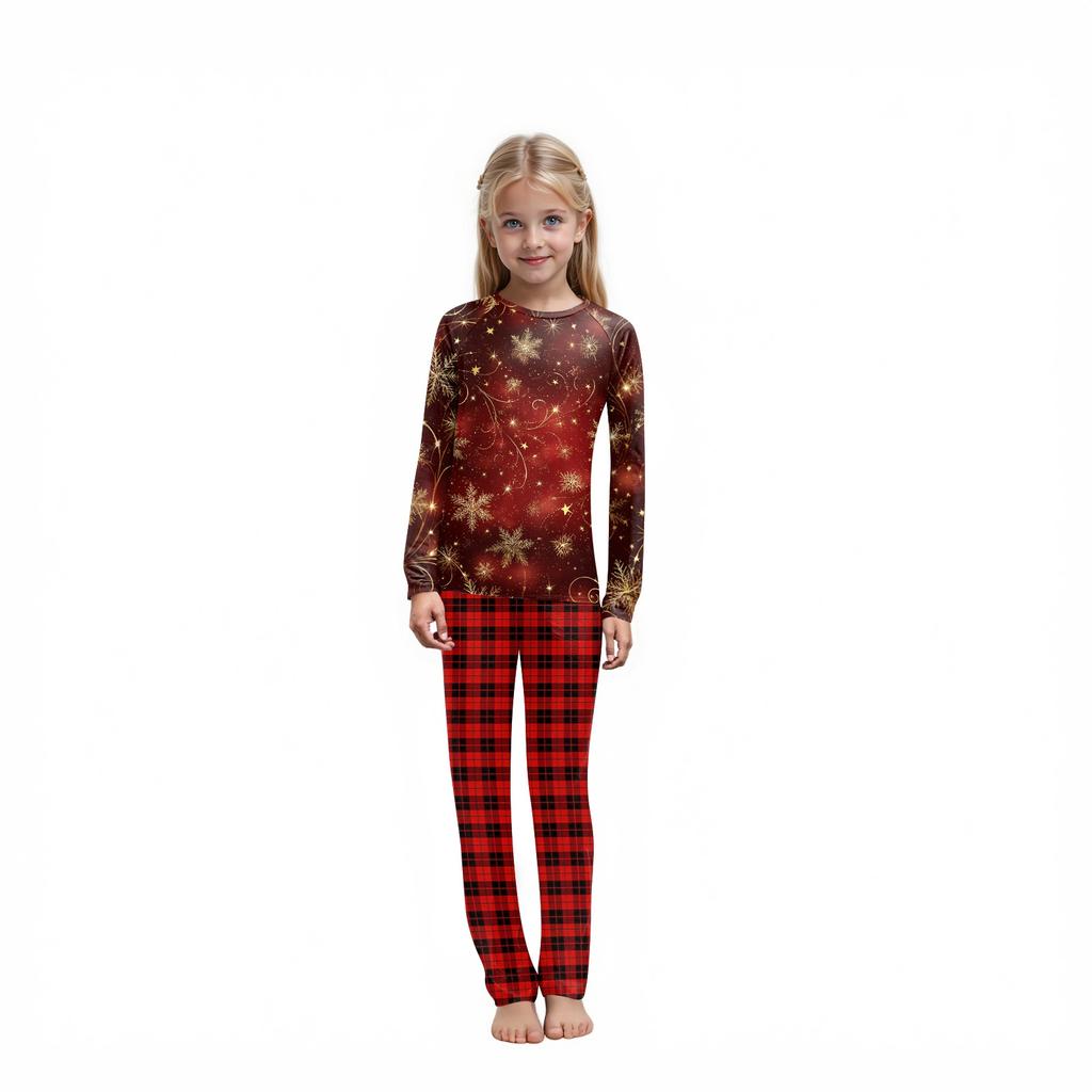 Christmas Prints Family Matching Long Sleeve Tops+Pants Set Family Matching Sets