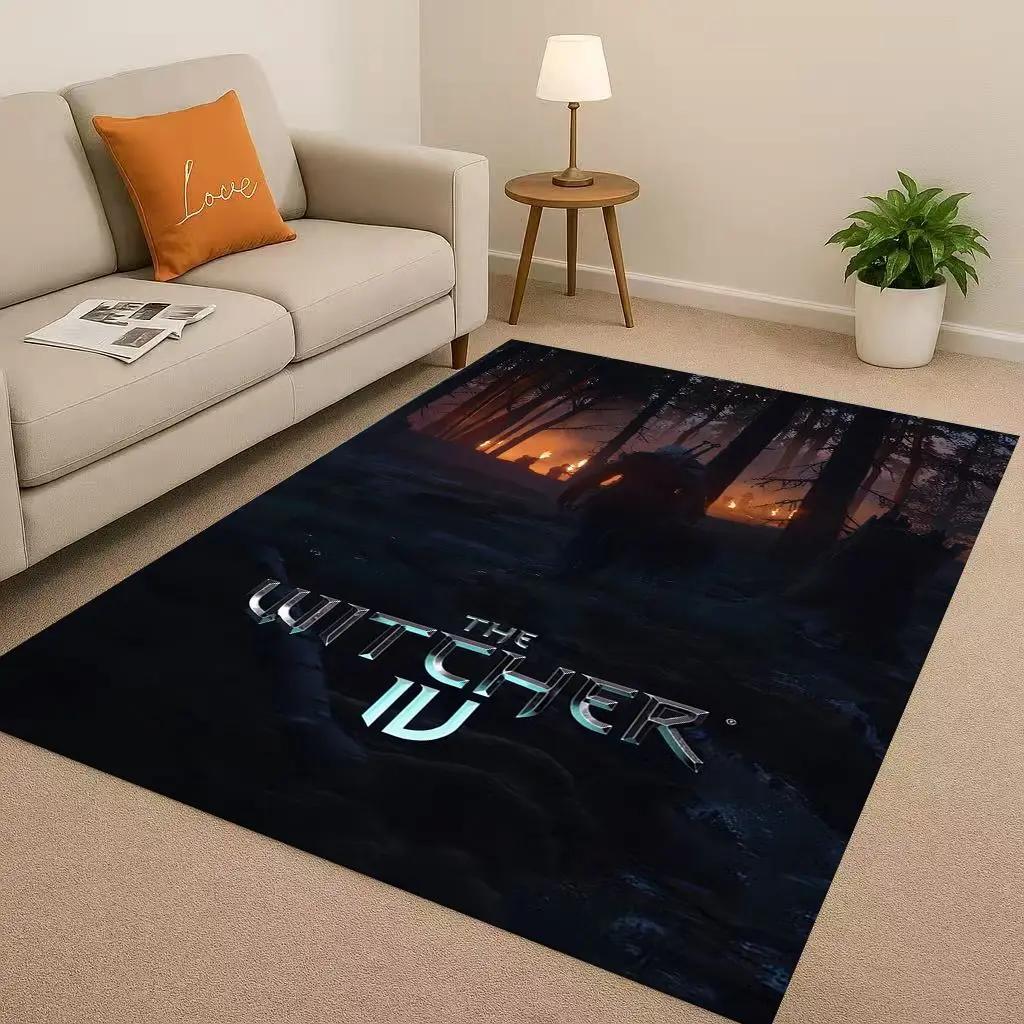 HD The W-Witcher Game Geralt Gamer Cartoon Living Room Non-Slip Area Rug Carpet For Bedroom Playroom Sofa,Home Doormat Kid Gift