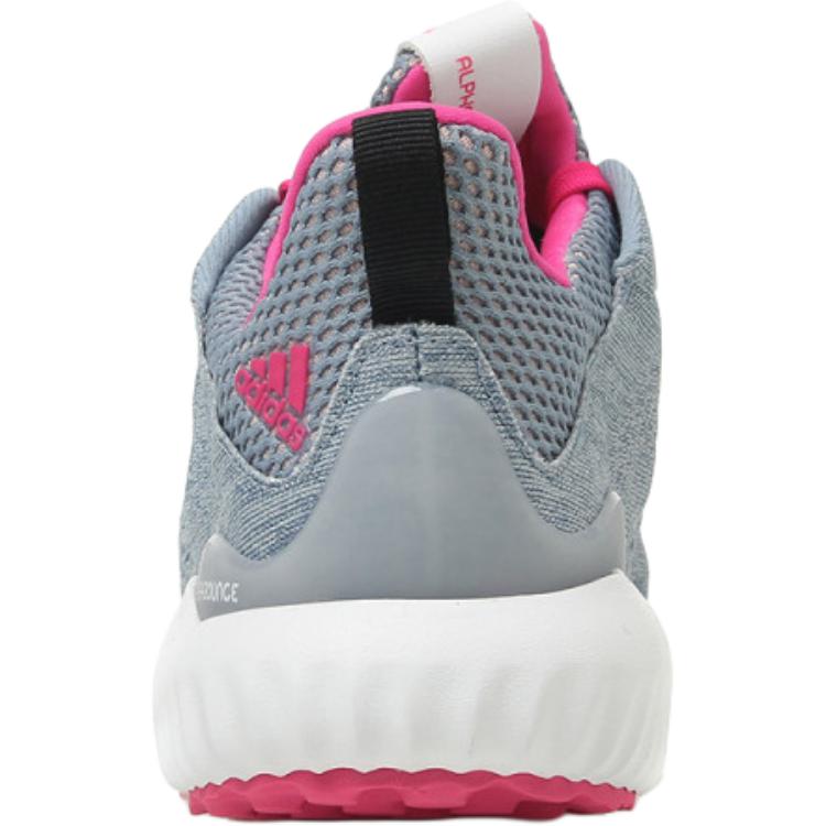 Adidas Alphabounce EM J Fashion Comfortable Non-Slip Durable Low-Top Running Shoes Kids Running Shoes Gray BY3424