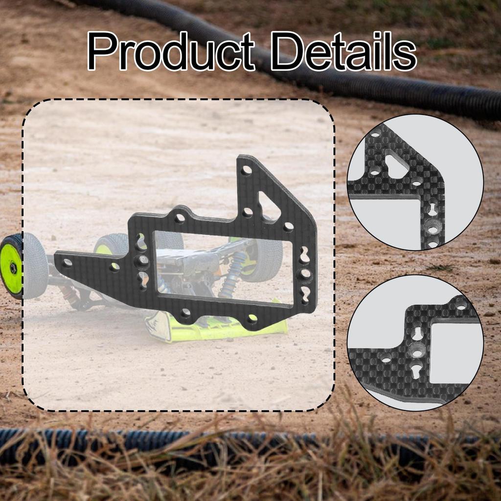 RC Car Rudder Mounting Plate Parts Durability Easy To Install Direct Replaces Carbon Fiber