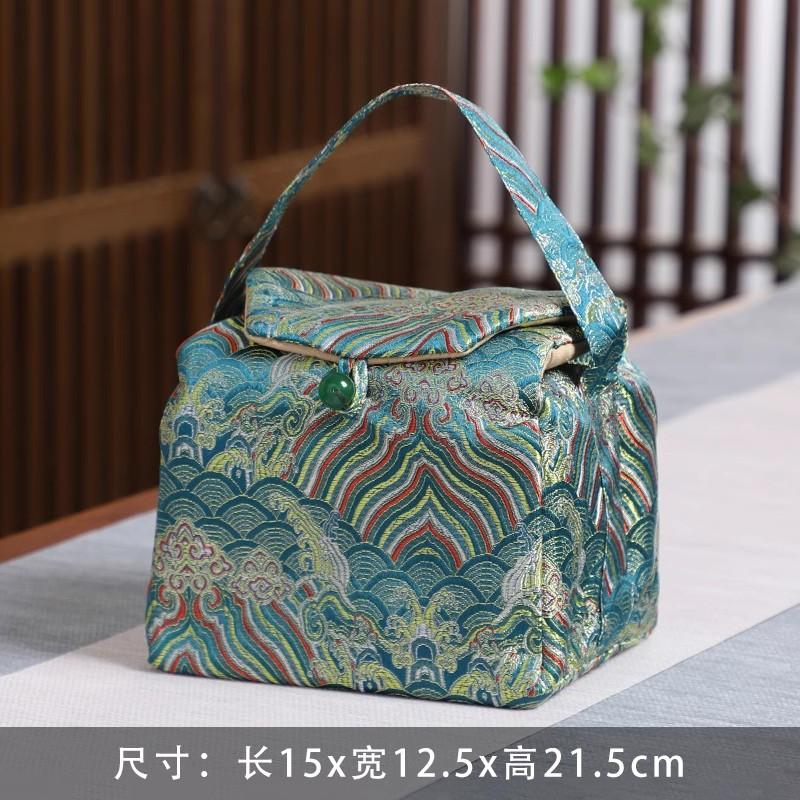 Handmade Retro Tea Cup Bag, Master Cup, Single Cup Bag, Storage Bag, Small Cloth Bag, Handbag, Thickened Cloth Bag, Storage Bag