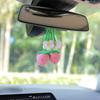 Car Decoration Pendant Handmade Strawberry Crochet Car Mirror Hanging Charms Rearview Decorations for A Cute Charming Touch Car